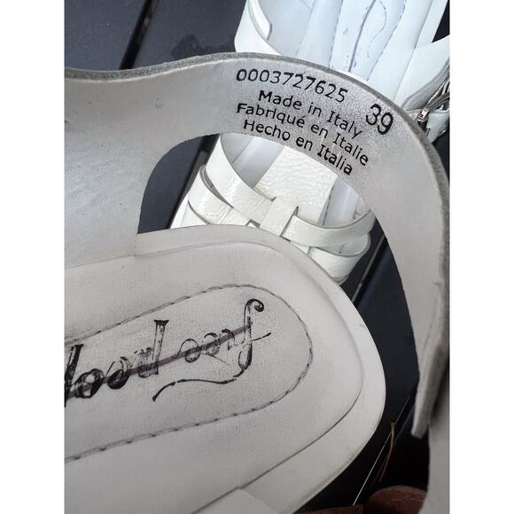 Free People Finn Fisherman Platform Sandals in White Patent Leather Size 9 - Picture 6 of 8